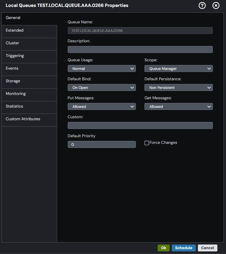 Queue Properties – meshIQ
