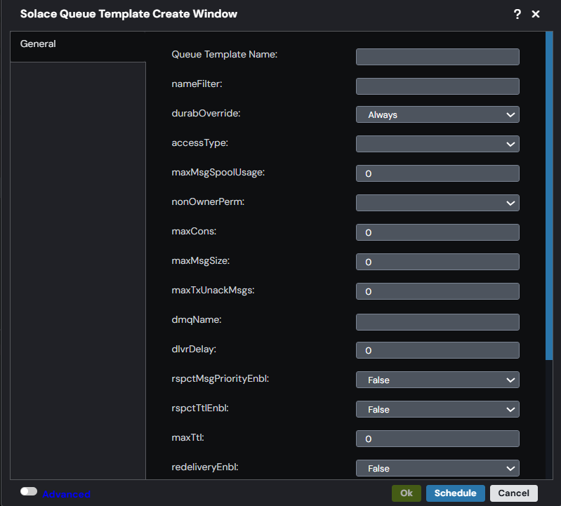 Create a Solace Queue Template – meshIQ