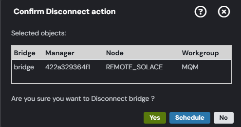 Disconnect Bridge in Solace – meshIQ