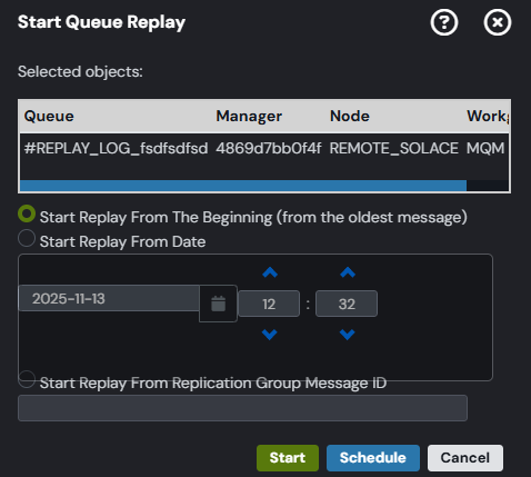 Start Replay in Solace (Queue or Topic Endpoint) – meshIQ